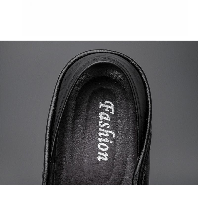 39-46 Fashion Men's Casual Slip On Leather Shoes Loafers Moccasins Flat Driving Shoes