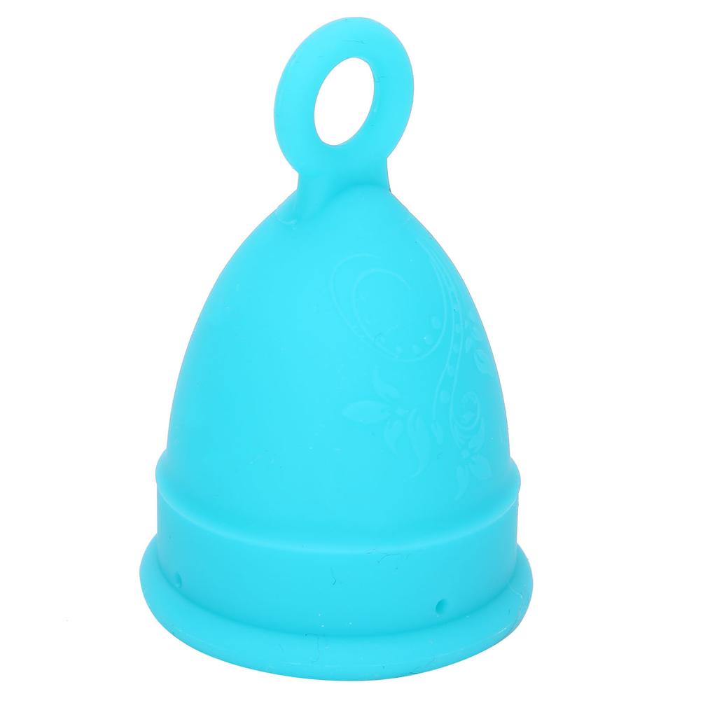 Silikonový menstruační kalíšek pro ženy Měkký Elastický Opakovaně použitelný Menstruační kalíšek Nástroj pro péči o ženské těloModrý S