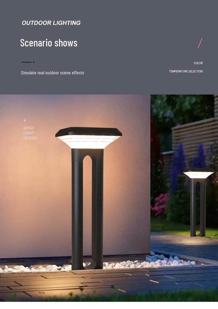 Solar Outdoor Garden Lamp for Courtyard and Park Landscapes