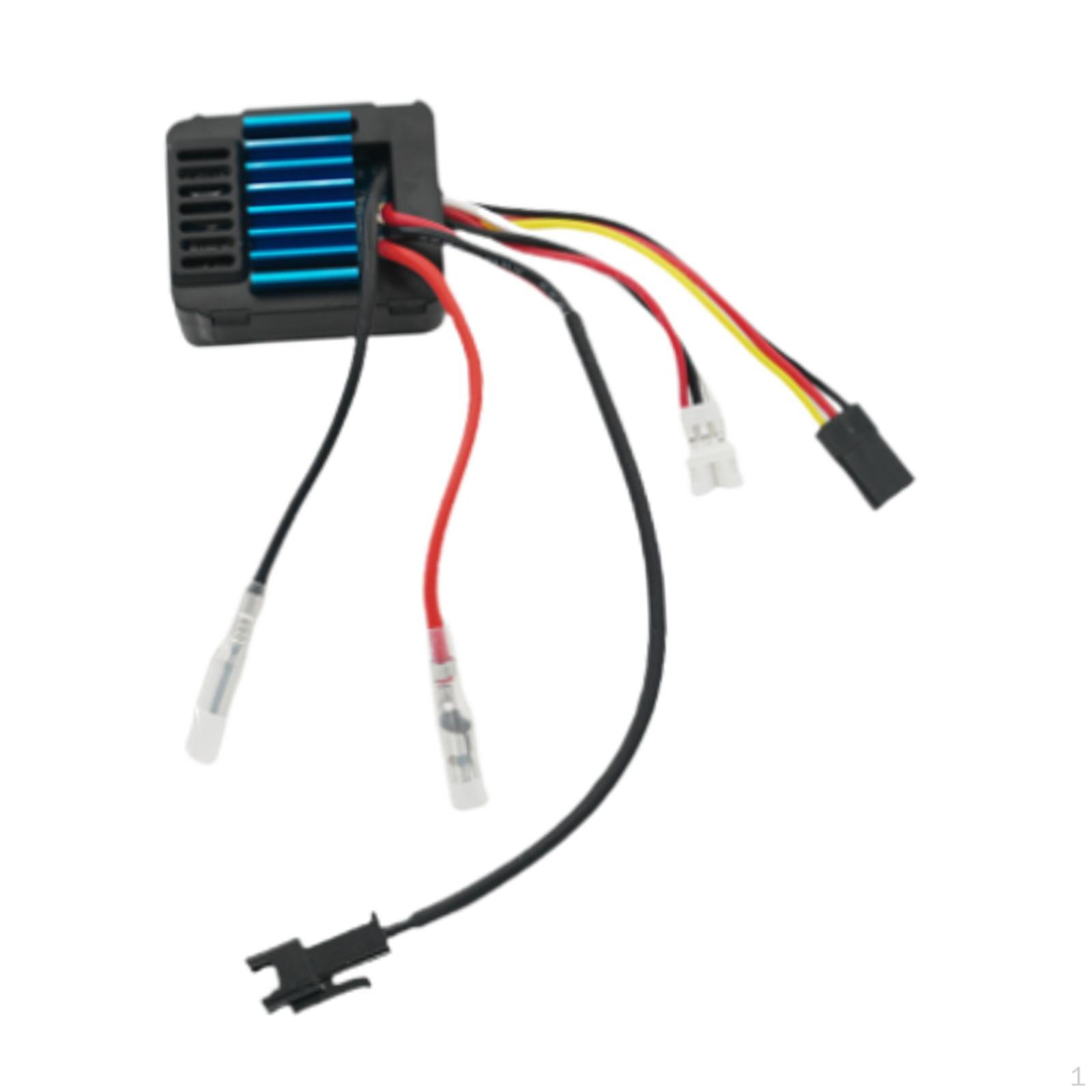 

50A Brushed ESC Electric Speed Controller Easy to Install Sturdy Upgrade Modification for 1/18 1/12