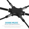 1Pcs 1 Male to 5 Female 3.5mm Audio Headphone Splitter  Phone Laptop MP3 Player