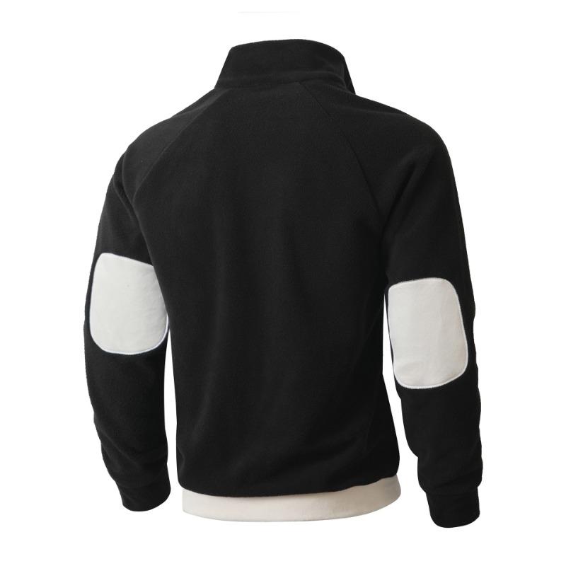 New Men's Casual Sports Pullover Four-Button Stand Collar Contrast Color Versatile Sweatshirt