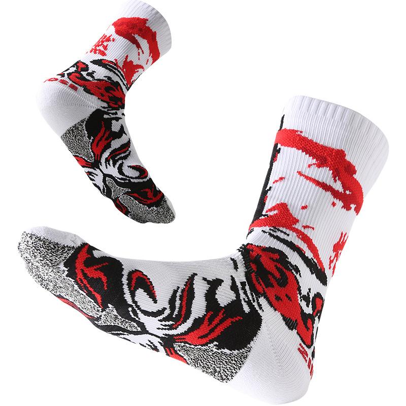 Șosete de baschet, Tălpi prosop pentru bărbați, Șosete sport groase de lungime medie pentru alergare, Versatile de lungime medie pentru toate sezoanele, Rezistente la uzură