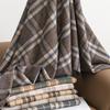 New Faux Cashmere Checkered Scarf for Women in Winter Korean Style Versatile for Couples Warm Scarf for Giving As A Gift  Dual Purpose Shawl