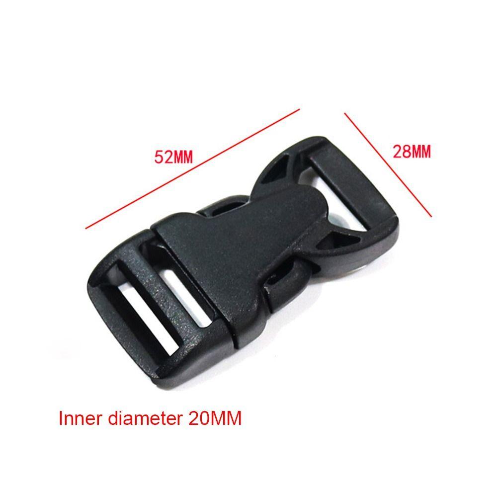 Webbing Plastic Black Paracord Bracelet Lock Backpack Belt Parts Side Release Buckles Curved Buckle
