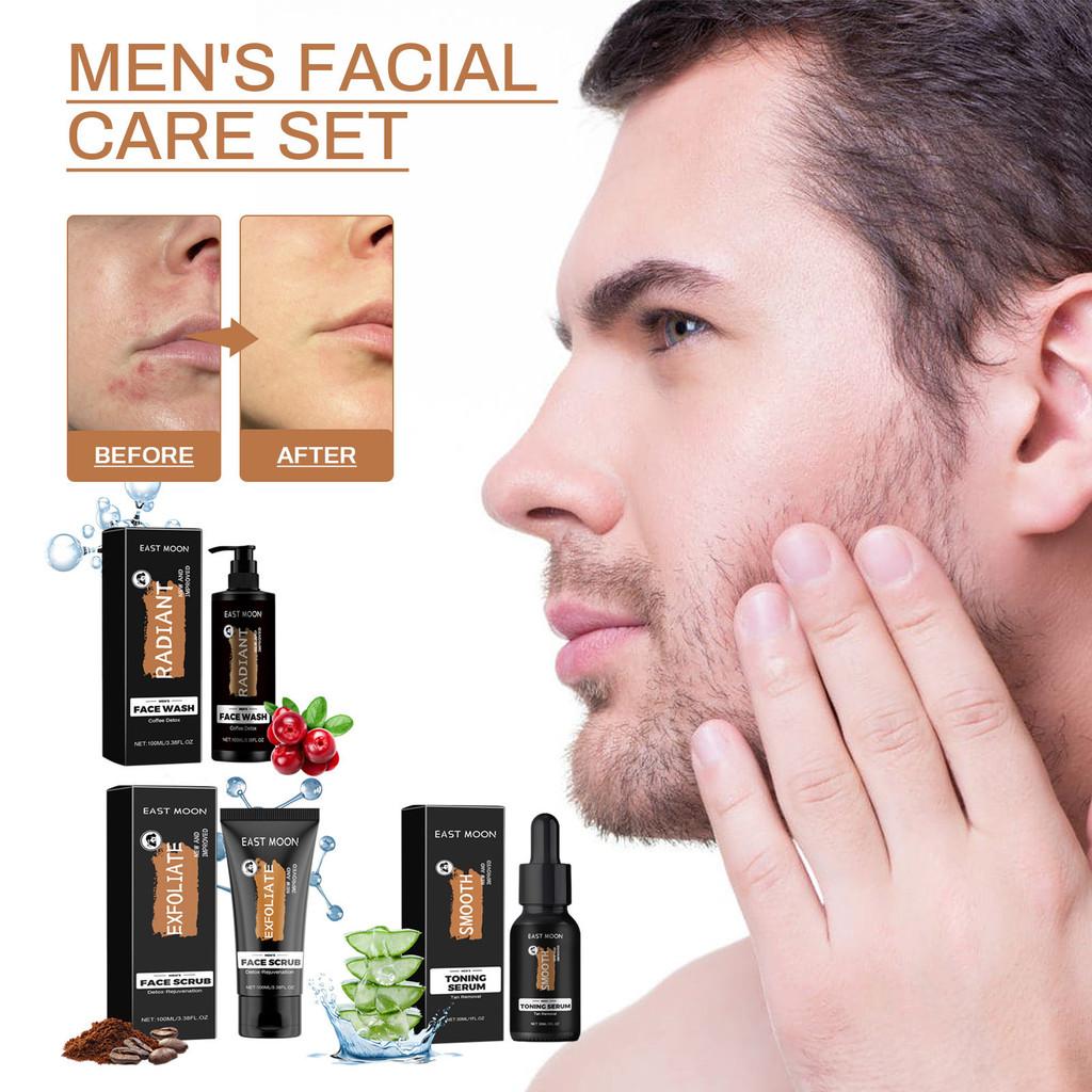 Moon East Mens Facial Care Set Gentle Exfoliation Hydrating And Revitalizing For Skin Mens