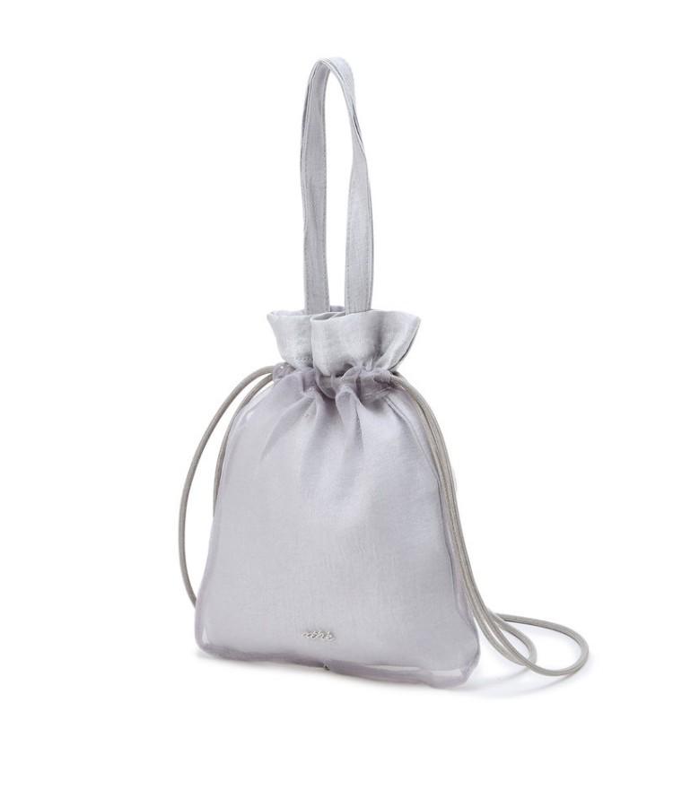 Athe Vanessabruno [Frill] Grey Frill Pouch Mini Tote Bag Aawa5E750G2