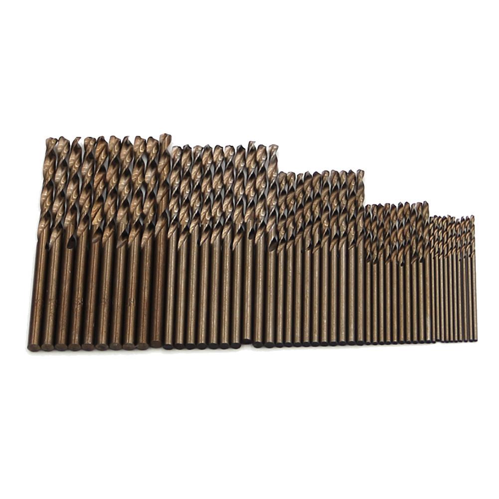 50pcs Cobalt Drill Bits for Metal Wood Working M35 Steel Twist Drill
