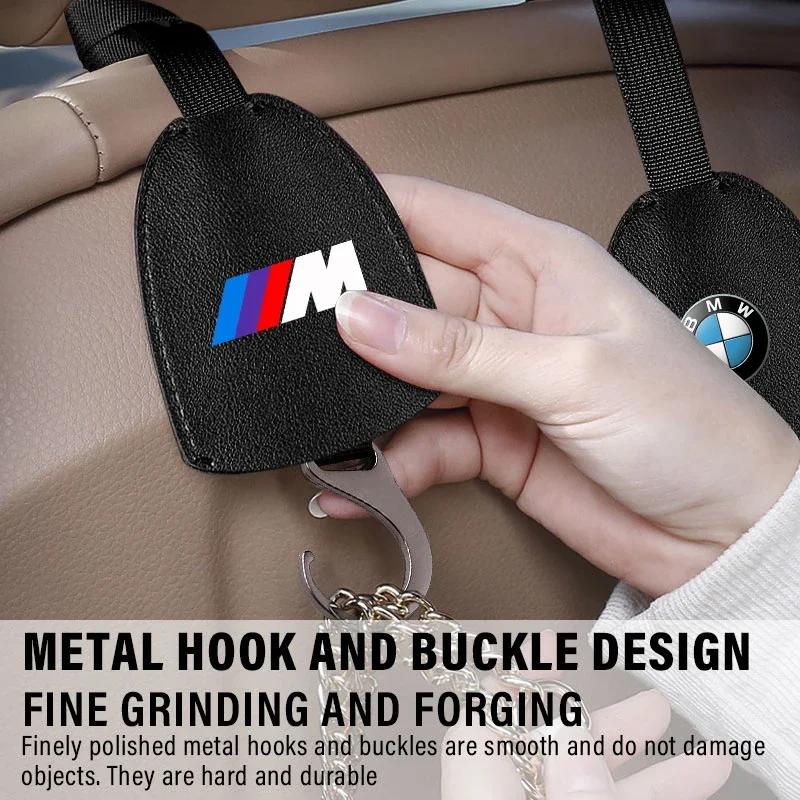 BAII9 2025 Hot Car Seat Back Hook Retractable Headrest Hanger Car Storage Accessories For BMW 50th kith X5 X6 G05 G06 F15 F16 E70 E71