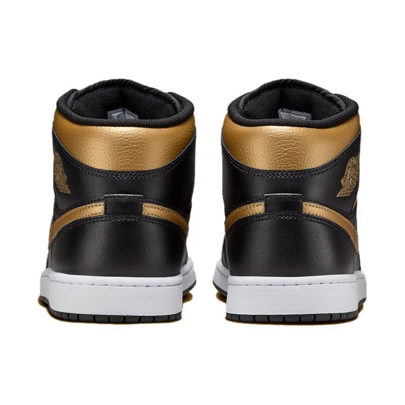 Jordan 1 Mid Czarny Metaliczny Złoty Jordan DQ8426-071