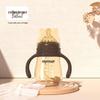 Silicone Imitation Breast Milk Baby Bottle with Handle & Straw for Newborns