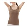 [KarlyShop import] [Soft and warm] Tank top with cup ladies pad Was it warm? warm Cold protection underwear Double-sided brushed extend Soft rr-038 3L