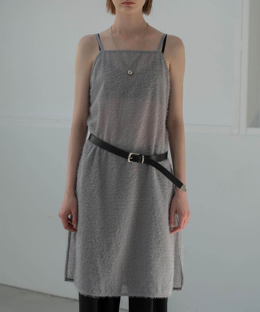 Mosyupamosyu Fluffy Layered Dress [Gray]
