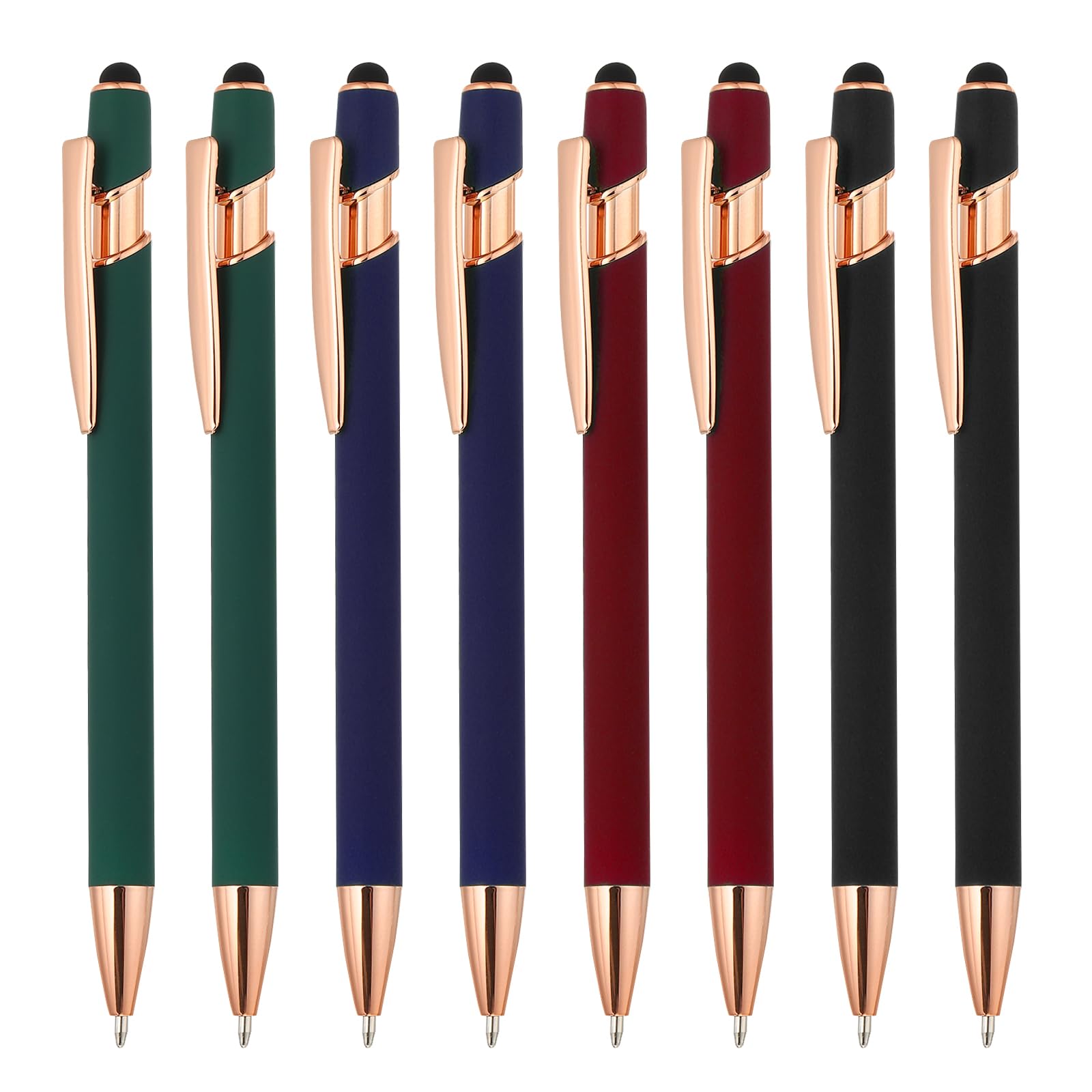 

PATIKIL 8 шт. Шариковые ручки с черными чернилами, Кристалл-бриллиант, Металлическая ручка с витым корпусом, Средний стержень для заметок, Ведения журнала, Разноцветные 1,0 мм