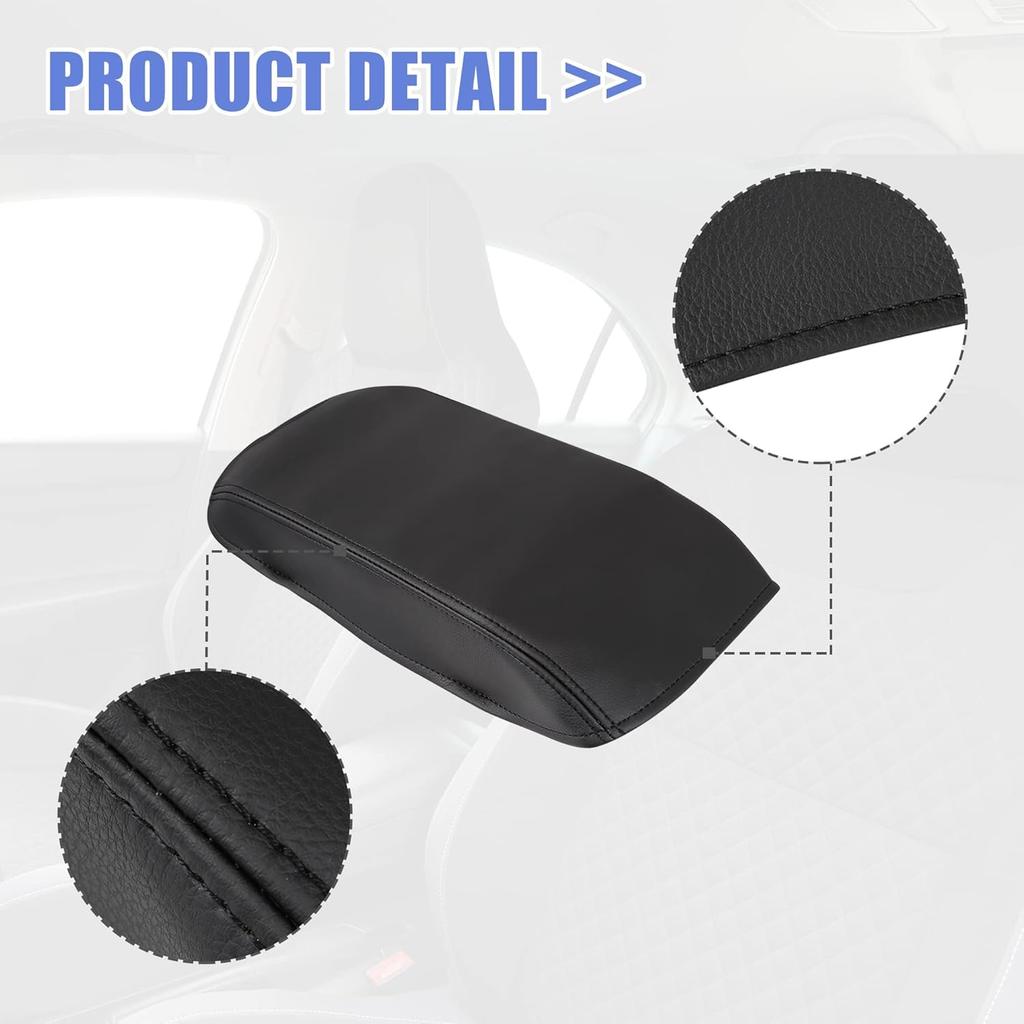 Unifizz Auto Mittelkonsolenabdeckung Armlehnen Sitzkasten Abdeckung Schutzhülle Ersatz Mikrofaserleder für Toyota Camry 2007 2008 2009 2010 2011 Schwarzer Arm