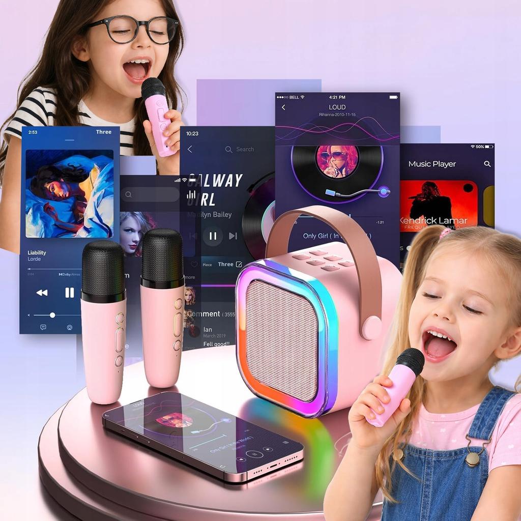 [PACZA] Karaoke Set for Kids 2x Microphone + BLUETOOTH Speaker Z3345R
