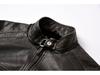 Men's Retro PU Leather Motorcycle Jacket with Pockets