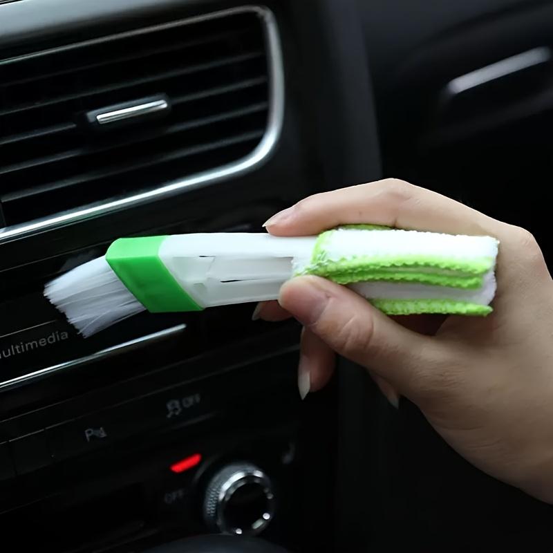 2-in-1 Multifunctional PE Car Air Vent Cleaning Brush - Detachable & Washable, Durable Plastic,for Cleaning Ship/Vehicle Interior Details and Corners