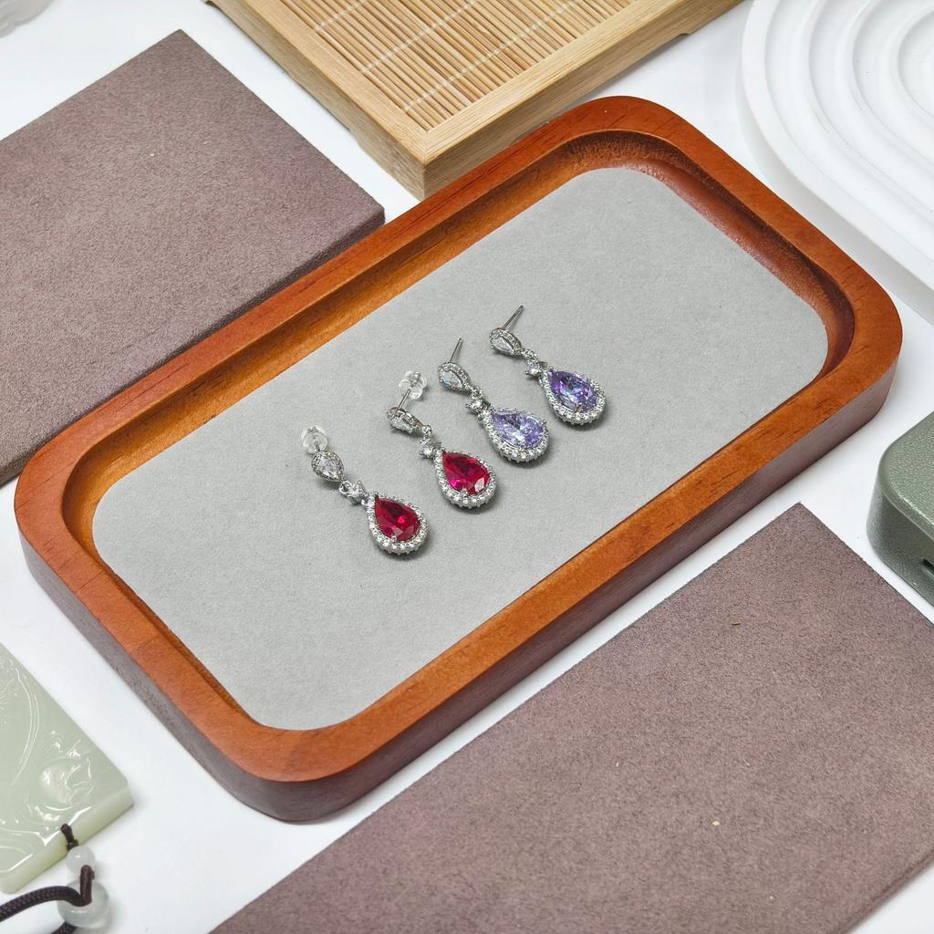 Gusen Teardrop Series Colorful Gem & Diamond Earrings