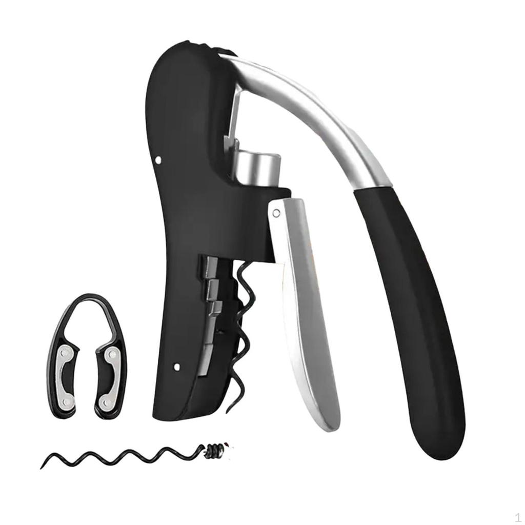 Manual Wine Opener for Kitchen Use, Vertical Lever Corkscrew Home And Bar