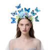 Life Like Flower Butterfly Hairban Hair Styling Accessory With Bendable Wire Great For Garden Parties and Galas Event