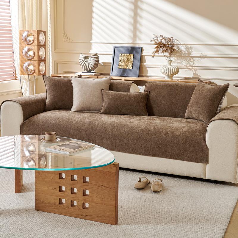 

Cream Wind Sofa Cushion Universal In All Seasons New Non-Slip Seat Cushion Light Luxury High-End Sofa Cover Cover Cloth 70*70cm