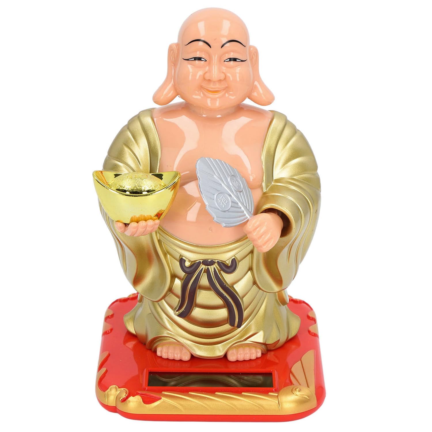 

TreegoArt Dashboard Toy Solar Powdered Buddha Statue Flip Flap Pot Swing Toy Car Home Office - Pack Of 1 4 Inche Height разноцветный