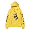 Attack On Titan Samurai Sakura Sun Design Unisex Fleece Hoodie Vertical Japanese Kanji Sleeve Anime Long Sleeve Pullover Sweatshirt