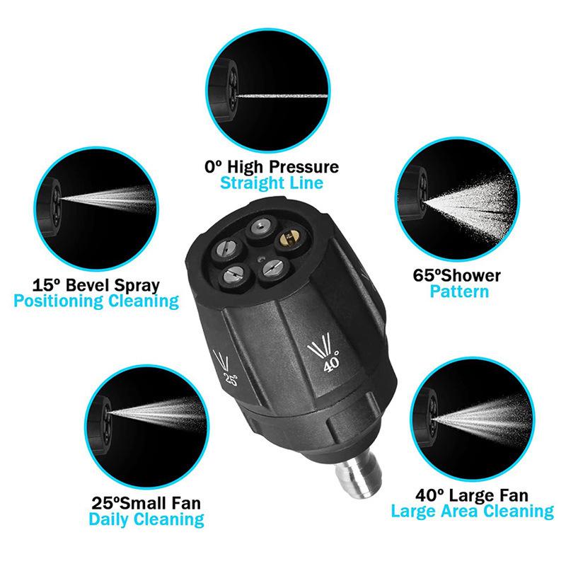 Multi-functional High-Pressure Adjustable Nozzle for Car Wash - Straight Line & Fan Shape Options