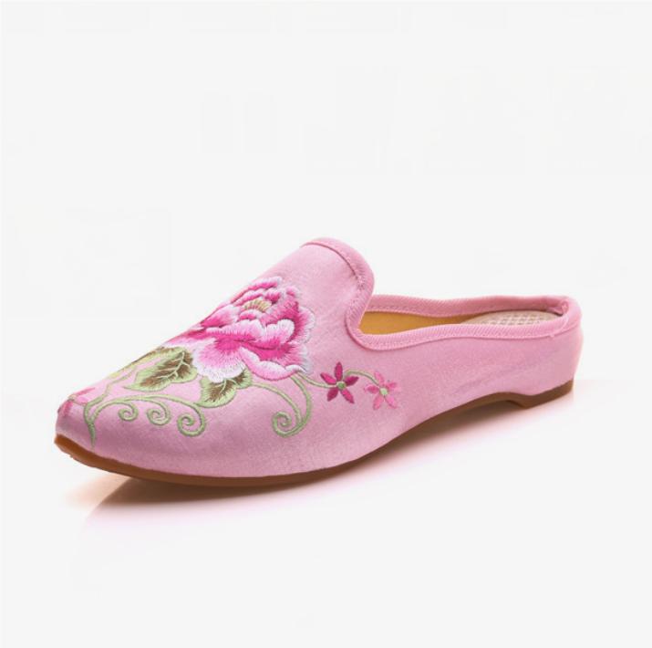 Ciabatte Estive Harajuku Stile Cinese Scarpe da Donna per Donne Moda Casual Vintage Ricamo Stile Etnico Streetwear