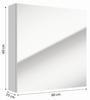 Salsa hanging bathroom cabinet with mirror, white, 60x60x135 cm