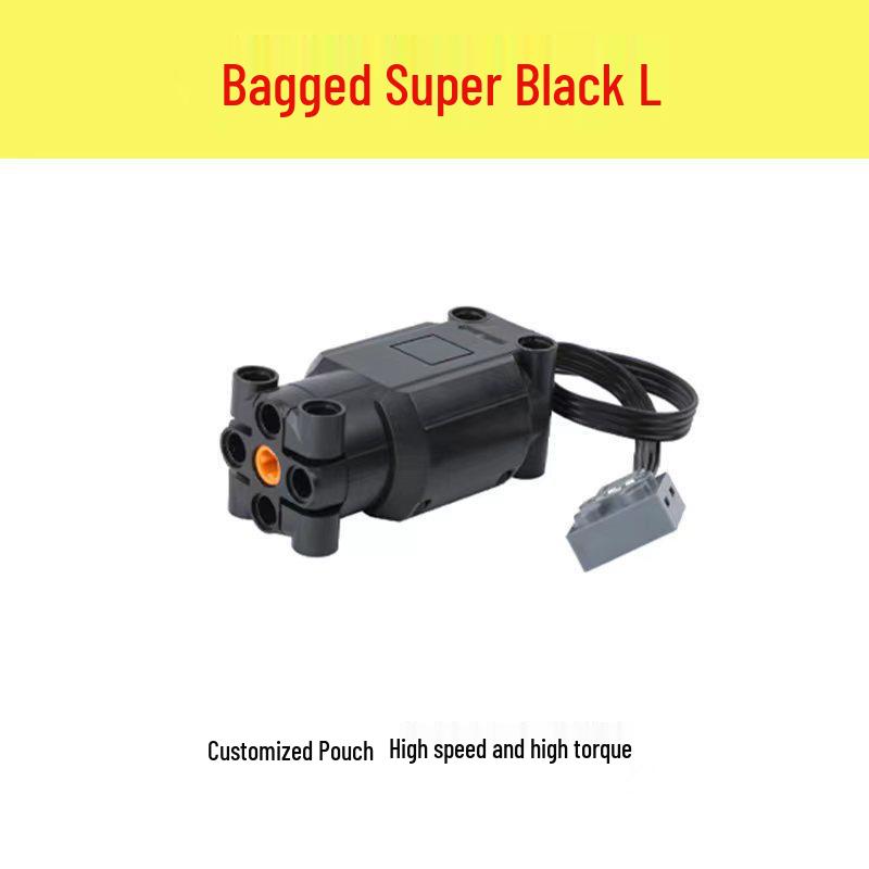 Remote Control High-Speed Motor & Battery Box for Lego Bricks with Black, Red, and Light Modifications