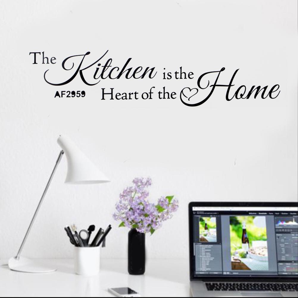 5 szt. Dekoracja domu Samoprzylepne naklejki ścienne DIY Wzór liter angielskich Zdejmowana tapeta kuchenna Czarna