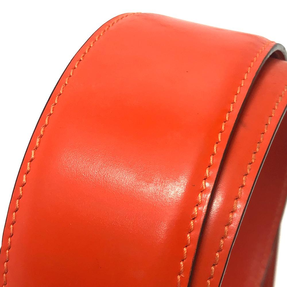 GUCCI 032 194 0979 GG logo Waist belts belt Leather Orange/SilverHardware