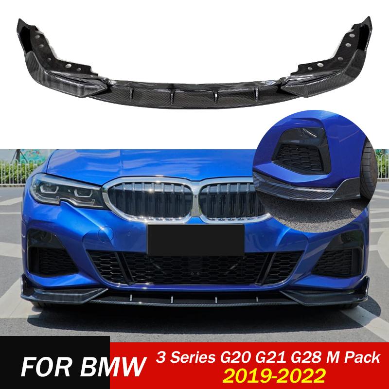 Front Lip Spoiler Bumper Blade for BMW 3 Series G20 G21 G28 2019-2022 Lower Splitter Diffuser M Pack Car Body Kit Accessories