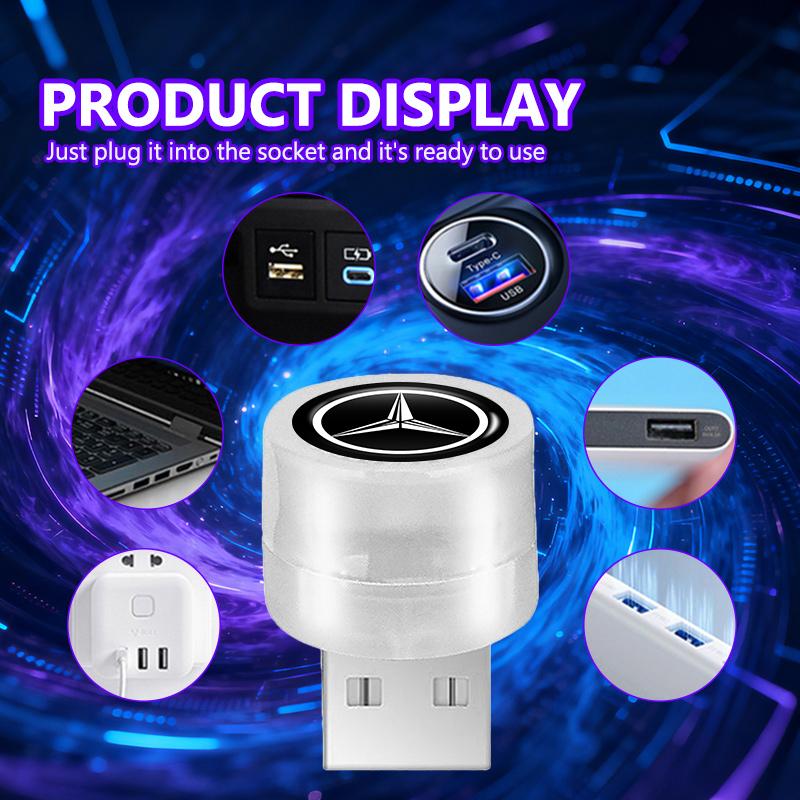 For Benz Car Styling LED Atmosphere USB Light Interior Lighting Lamp Auto Accessories Exclusive AMG W124 W203 W204 SPRINTER V
