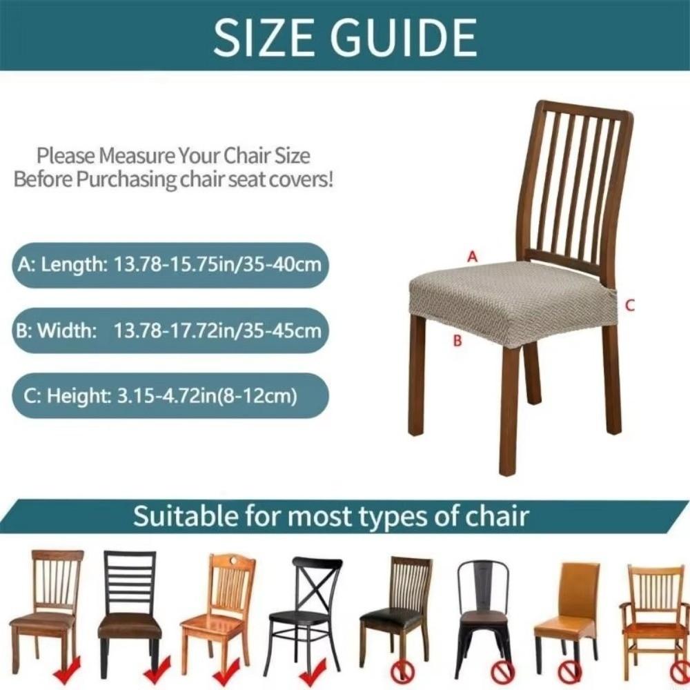 New Anti-slip Chair Cushion Cover Soft Elastic Dining Chair Cover Striped Grid Chair Slipcover For Office Home Seats