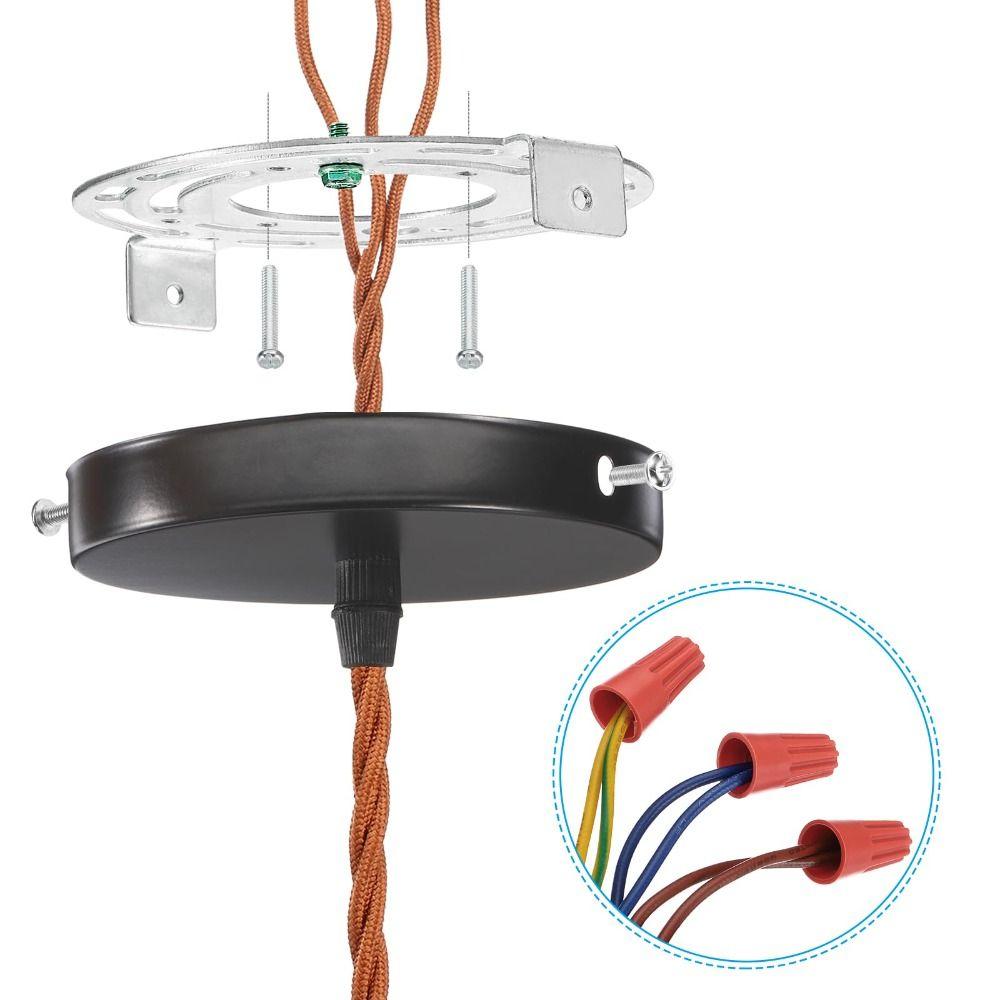 115 Mm Light Fixture Mounting Bracket Round Shape with Screw Light Crossbar 4.5 Inch Durable Universal Mounting Kit Wall Lights