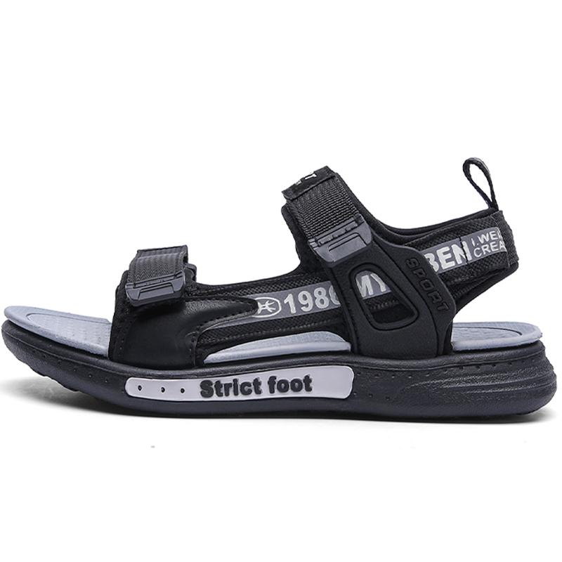 

Летние детские сандалии, легкие волшебные наклейки, молодежная пляжная обувь, сандалии для мальчиков 29 серый/чёрный