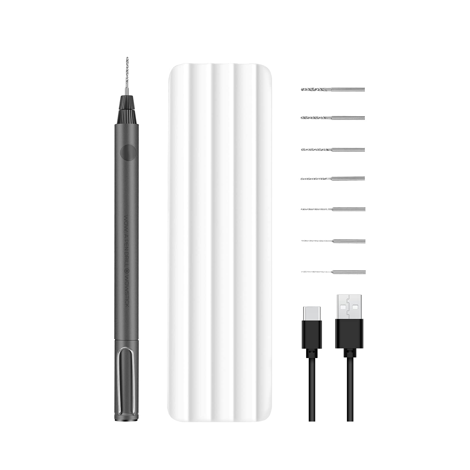 

wowstick Drill Mini Electric Small Precision Drill Set with 8 Storage Wireless Hand Drill Drill, Bits, Box, (01)