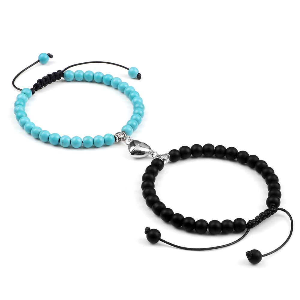 Magnetic Attraction Love Bracelets - Trendy Lava Tiger Eye for Couples and Best Friends