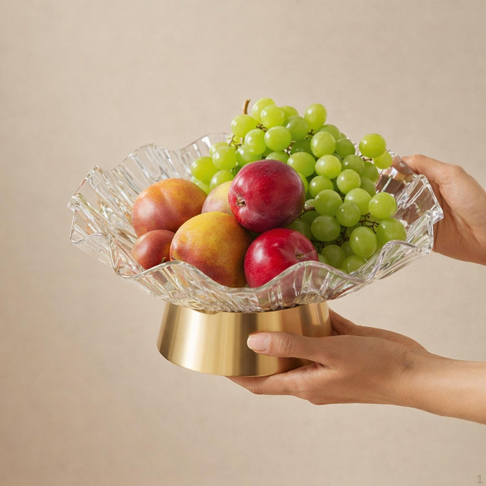 

Decorative Fruit Basket on A Stand, Vegetable Storage Tray with Drainage Holes, Ideal for An белый