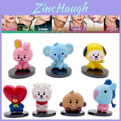 Bts Bt21 7 stuks/set Baby Monitor Beeldjes Ornamenten Taart Topper Speelgoed Cadeau