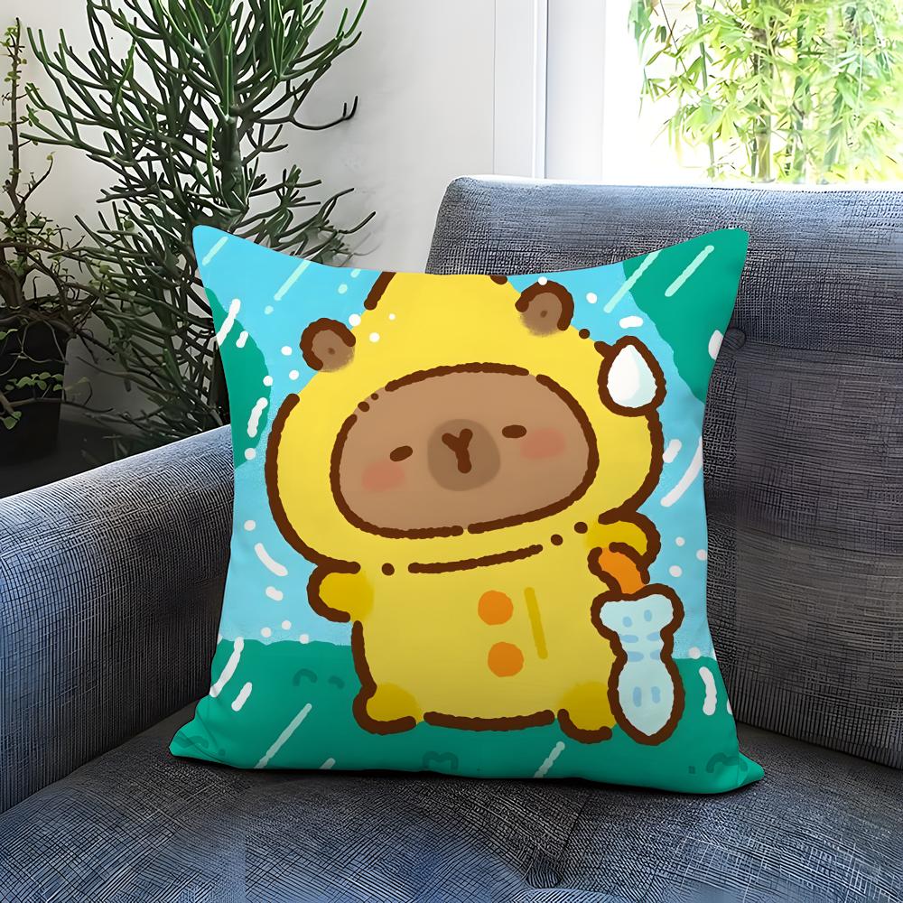 classic animal Capybara Cushion Cover Comfortable Reversible Pillow Cover Ideal for Car Sofa Bedroom Beyond