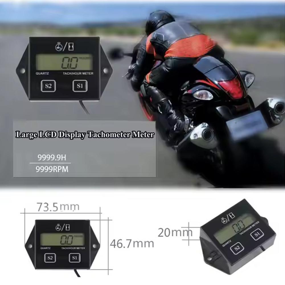 1 Zestaw Tachometr Silnika Benzynowego Motocyklowy Miernik Prędkości Czasowy Rower Plażowy Motorówka Kosiarka Wersja Uniwersalna