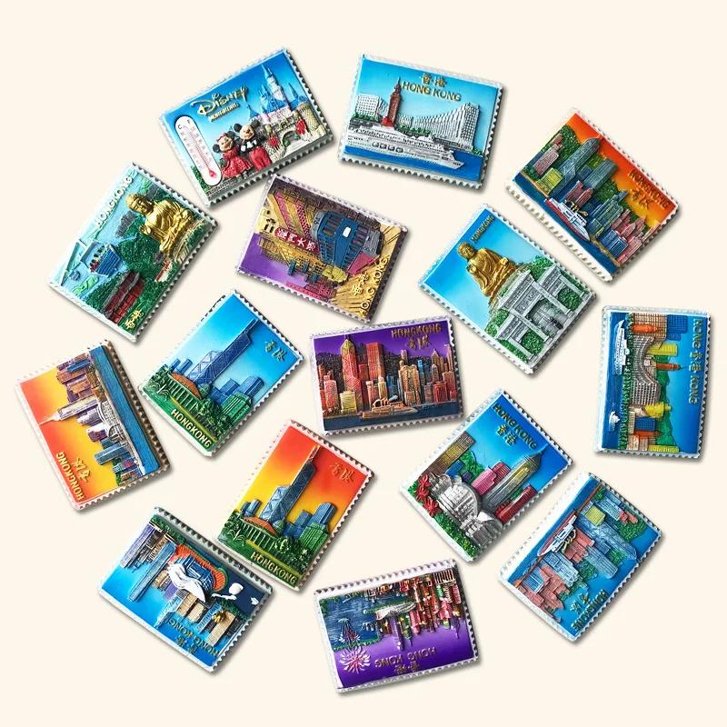 China Hong Kong Fridge Stickers Tourist Souvenirs Fridge Magnets Home Decor Wedding Gifts Photo Wall Magnetic Stickers