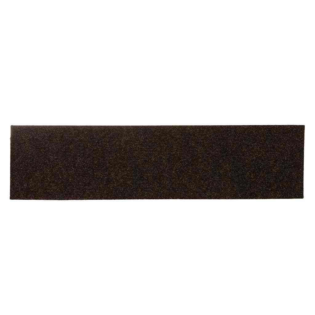 Self Adhesive Stair Treads 15 pcs 76 x 20 cm Brown Rectangular