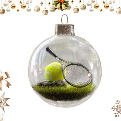 Sport Thema Kerstversiering Bal Miniatuur Voetbal Basketbal Spel Scène Binnen Bal Hangende Decoratie voor Boom Open haard Slinger