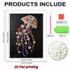 Pearl DIY The Flowers and Jellyfish Art Kits 15.7x19.6inch Gem Art Pearl Painting Kits Without Frame for Adults Gift Idea Home Wall Decor