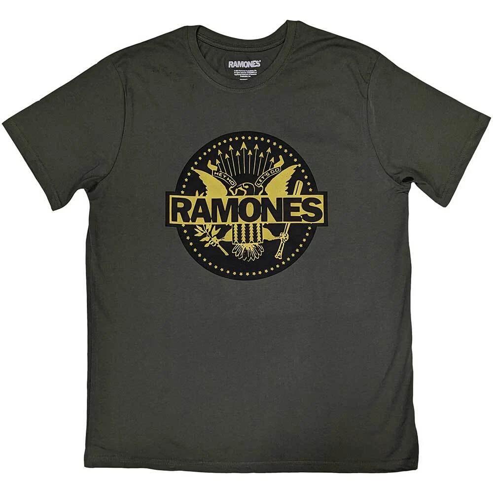 Ramones Unisex T-Shirt: Gold Seal (Large) S